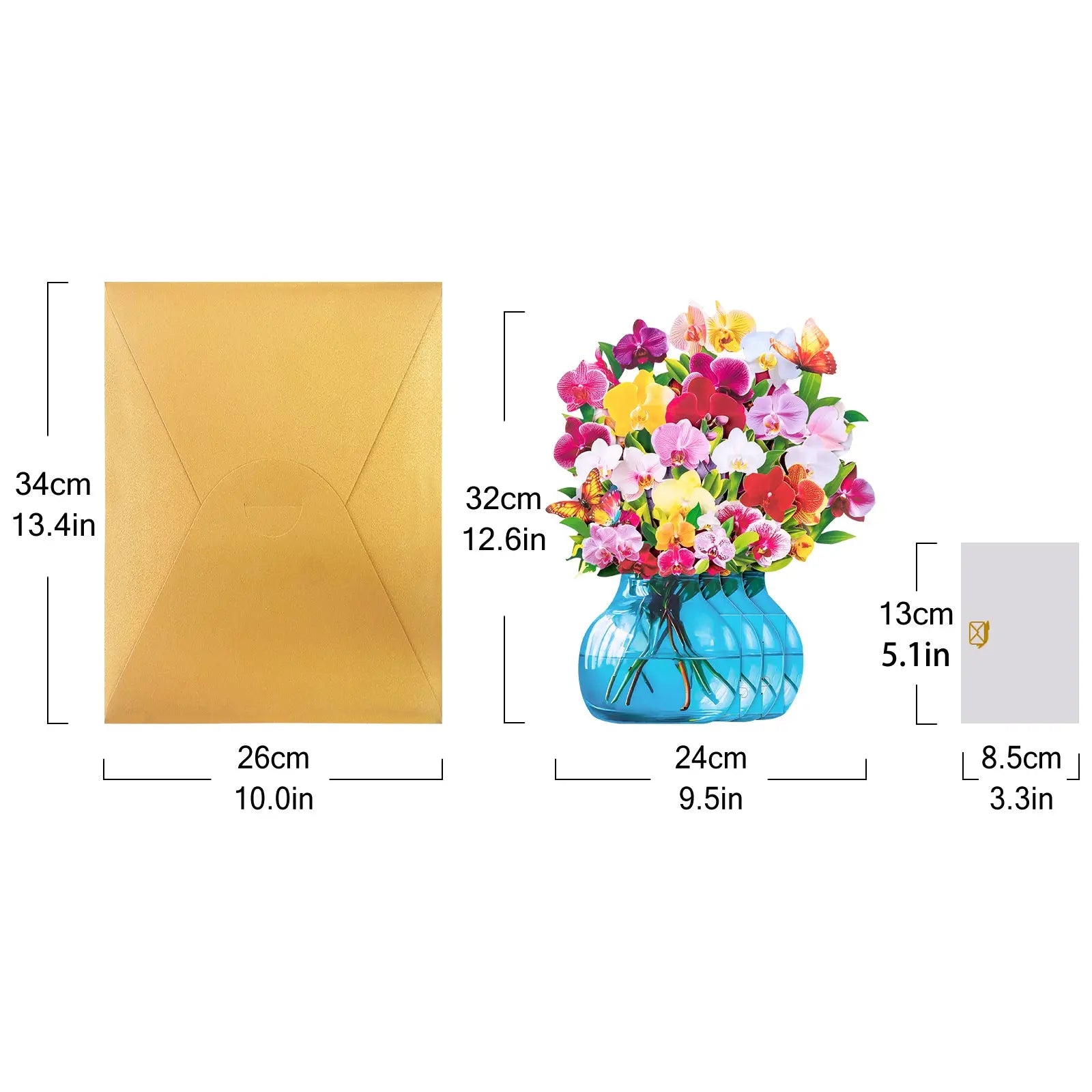 Orchid Pop-up Greeting Card - The perfect celebratory gift for special occasions such as Mother's Day, anniversaries, and birthdays Magic Ants