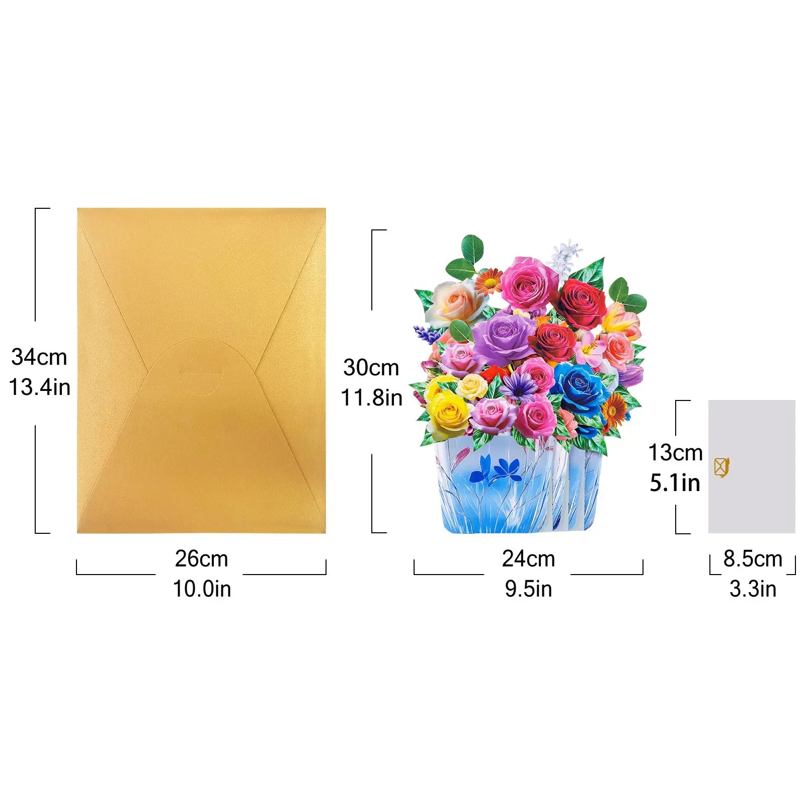 3D Rose Pop-up Bouquet Card - The perfect celebratory gift for special occasions such as Mother's Day, anniversaries, and birthdays Magic Ants