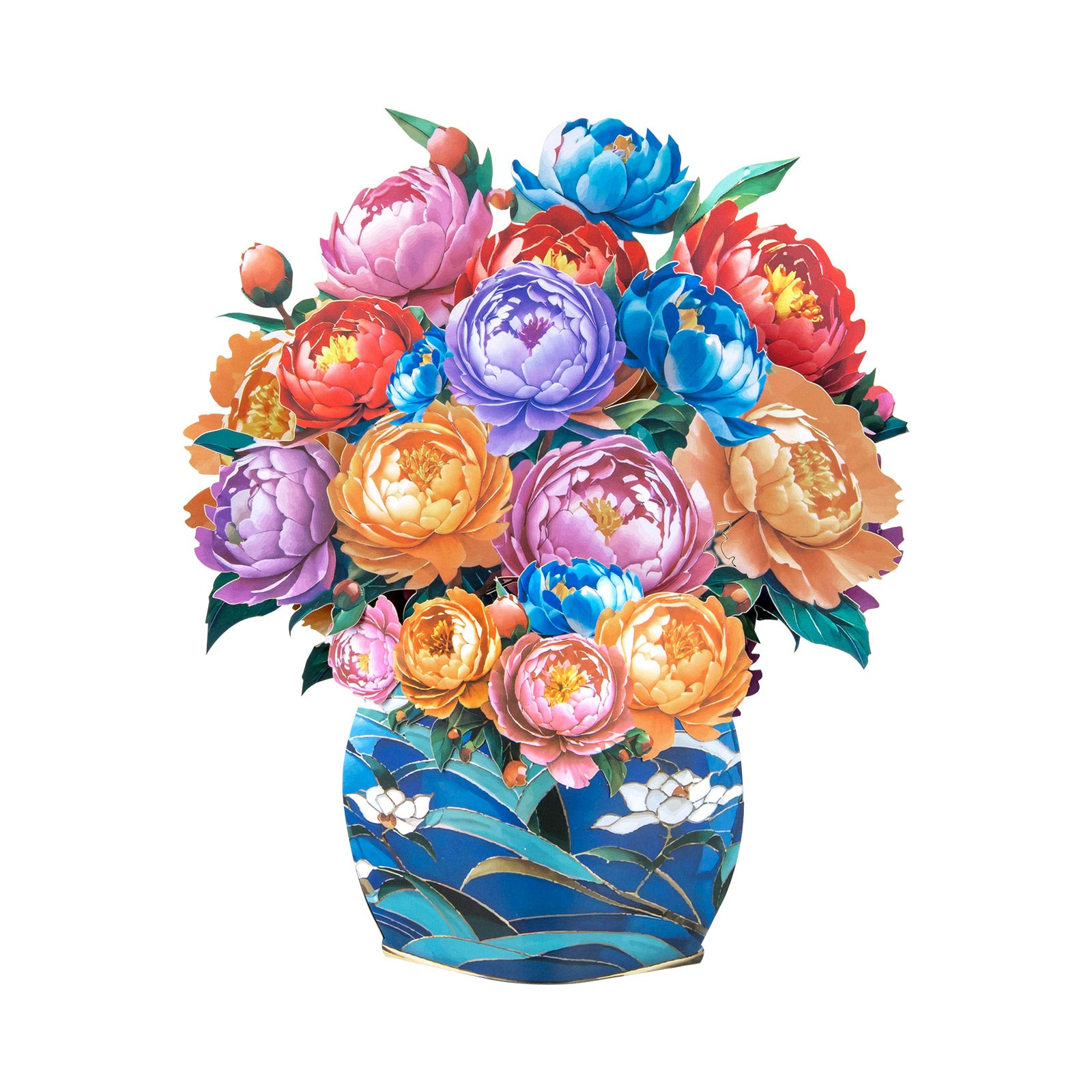 Peony Bouquet 3D Pop-Up Card | Personalized Floral Card for Birthdays, Mother's Day & Anniversaries