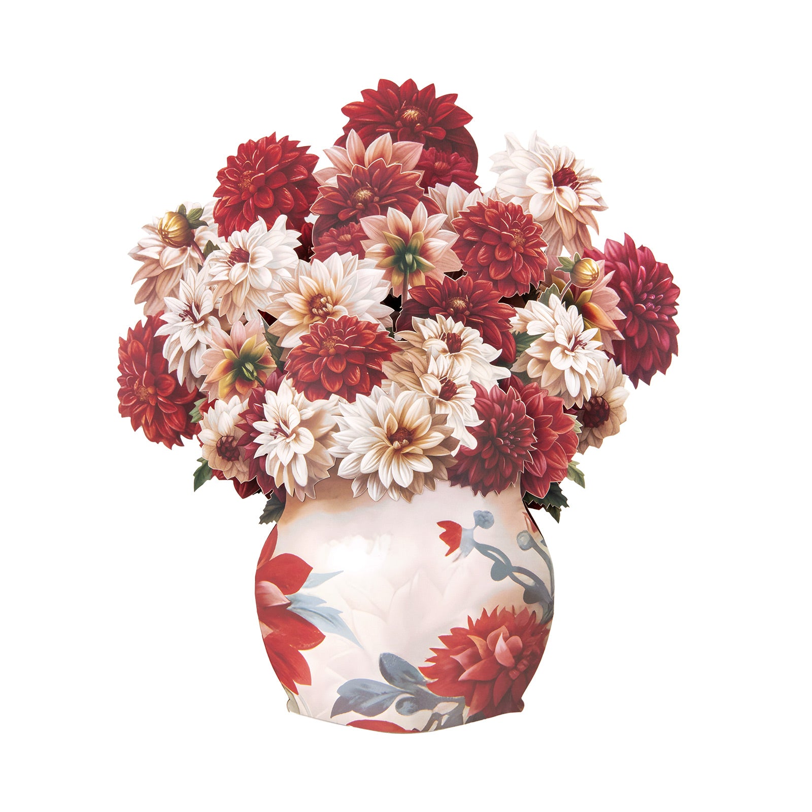 Dahlia Bouquet 3D Pop-Up Card | Personalized Stunning Floral Greeting Card for Birthdays & All Occasions