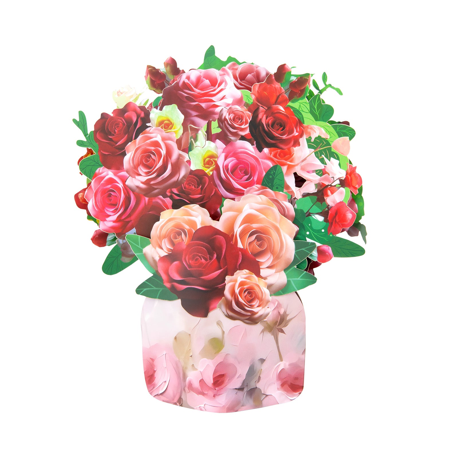 Rose Bouquet 3D Pop-Up Card | Personalized Romantic Floral Card for Valentine's Day, Anniversaries & Birthdays