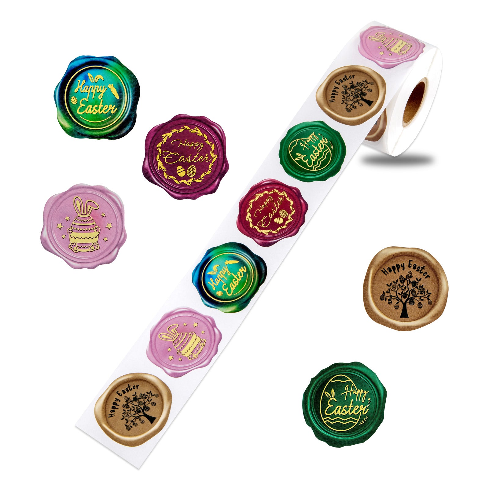 Easter Wax Seal Style Stickers Roll for Cards and Gifts Wrapping Magic Ants