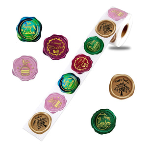 Easter Wax Seal Style Stickers Roll for Cards and Gifts Wrapping Magic Ants