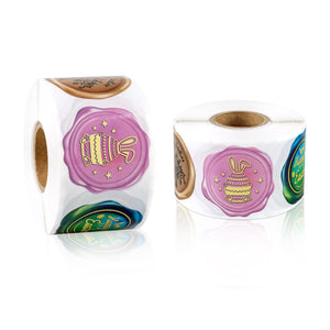 Easter Wax Seal Style Stickers Roll for Cards and Gifts Wrapping Magic Ants