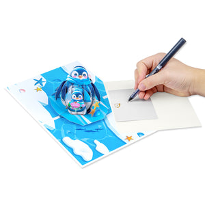 Pop-Up Card for Mother's Day | Penguin Mom and Baby Design Magic Ants