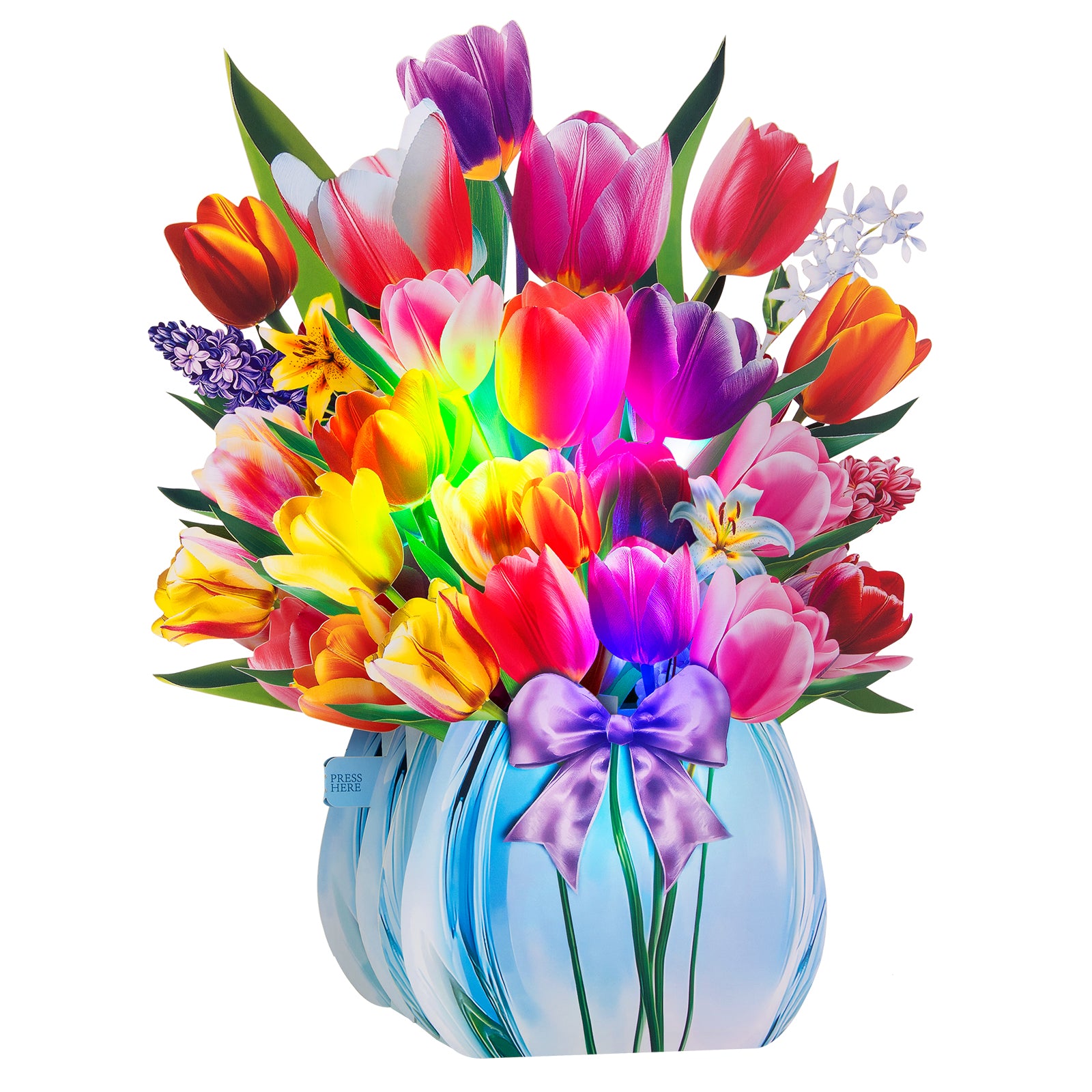 Tulip musical pop-up card with coordinating envelope