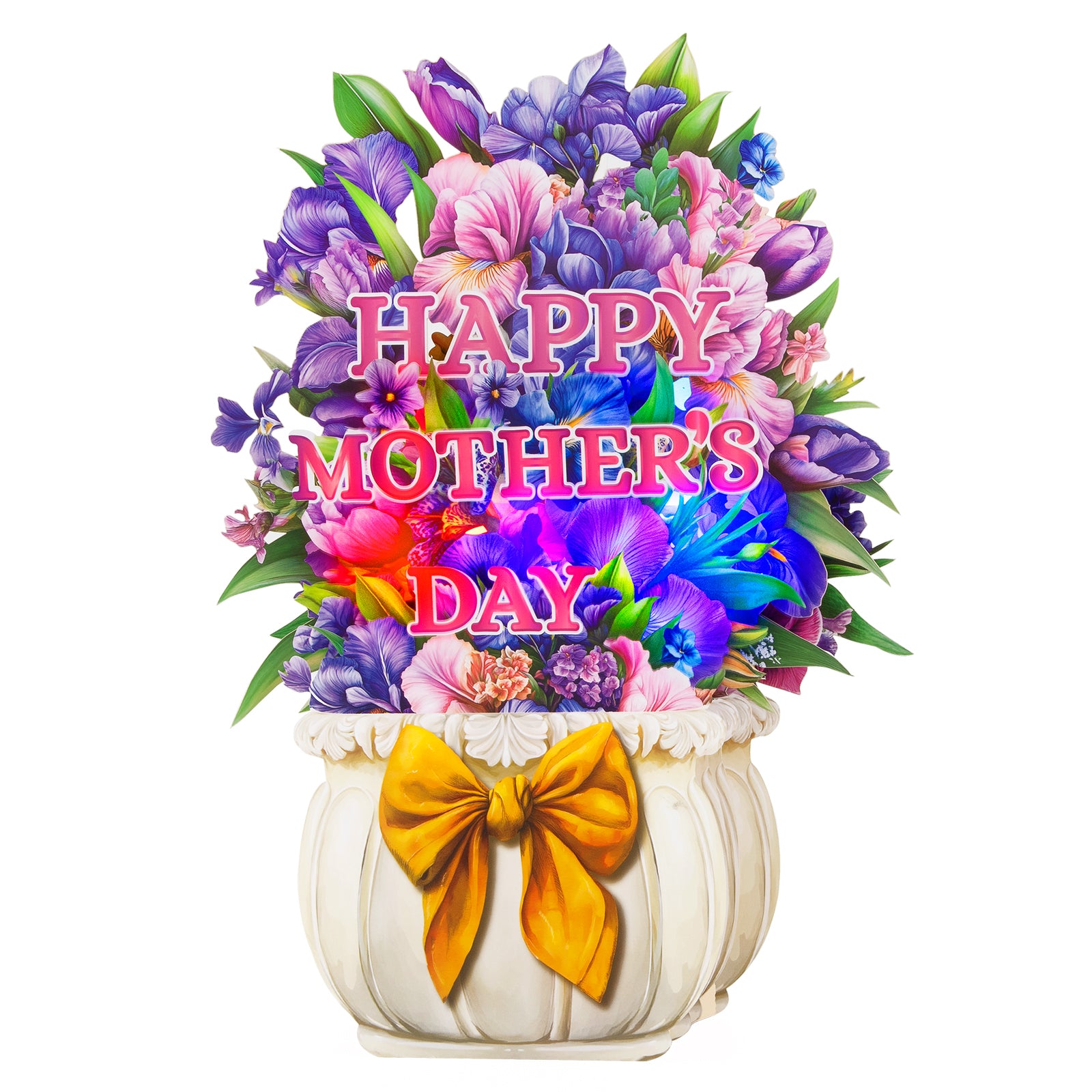 Happy Mother's Day musical flower bouquet pop-up card