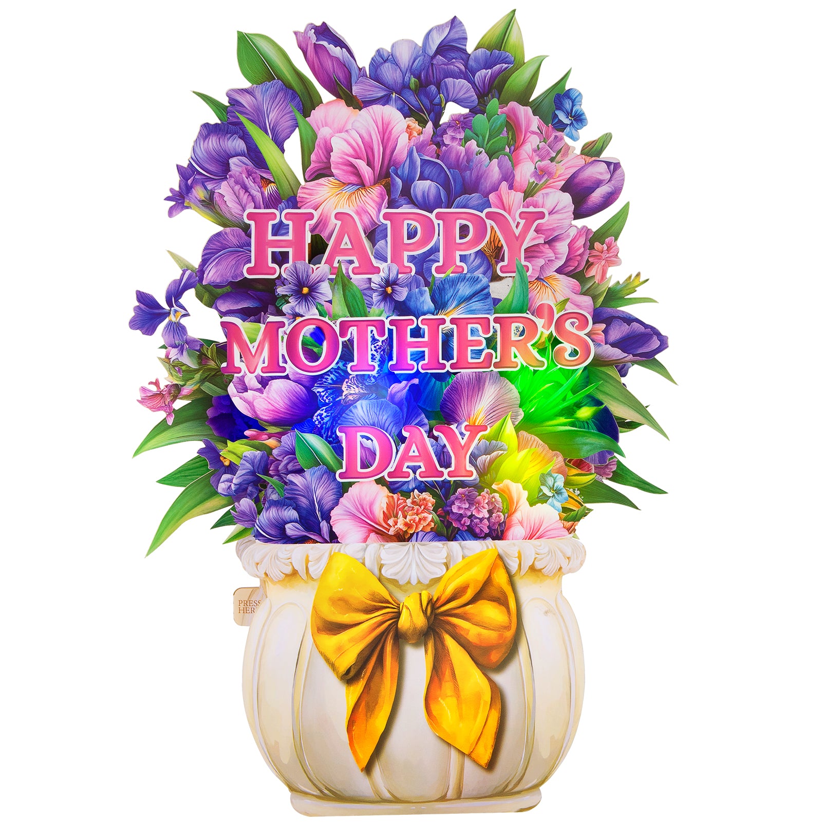 Mother's Day flower pop-up card with coordinating envelope