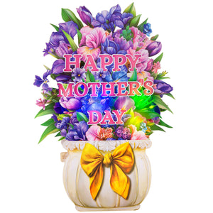 Mother's Day flower pop-up card with coordinating envelope