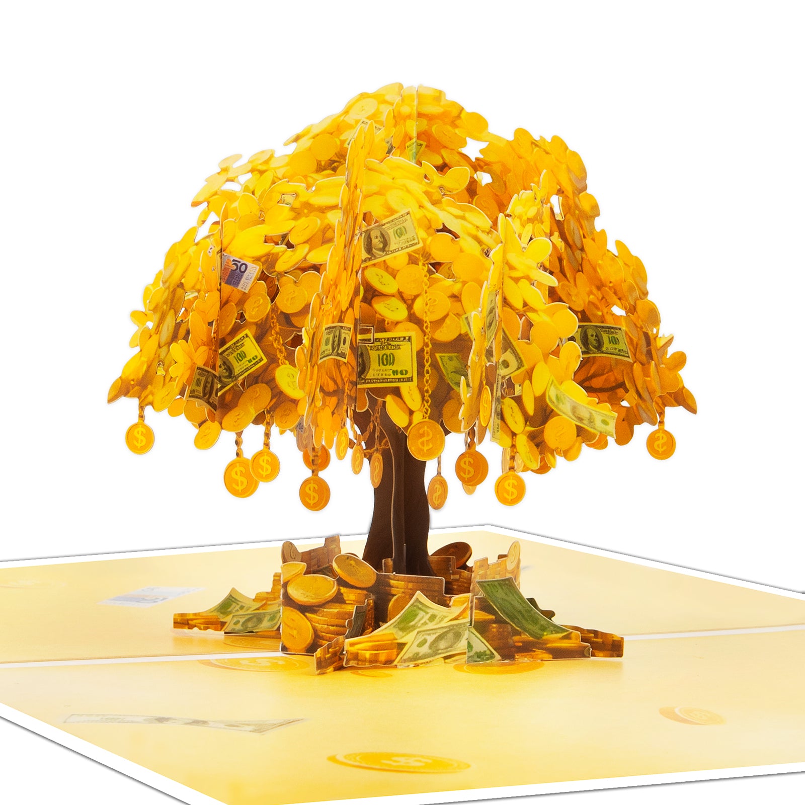 Money Tree 3D Pop-Up Card | Personalized Lucky Greeting Card for Birthdays, New Year & Business Milestones