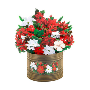 3D Christmas Pop-up Bouquet - 3D Holiday Greeting Card with Envelope & Notecard Magic Ants