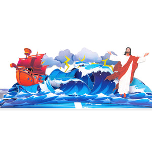 Christian Pop-Up Card Jesus Walking on Water Magic Ants