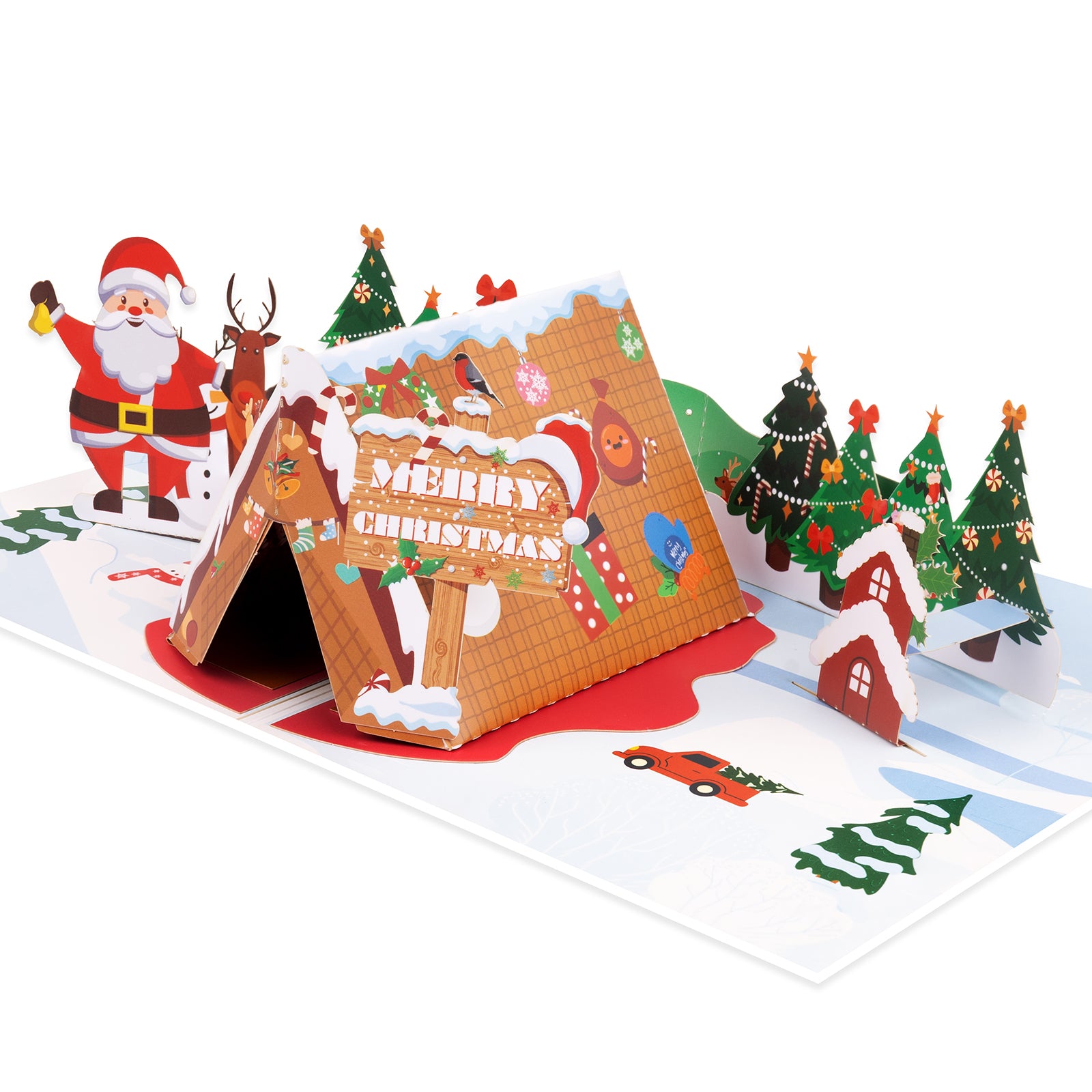 Winter Camping Tent 3D Pop-Up Christmas Card
