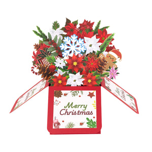 3D Pop Up Christmas Card | Merry Christmas Gift Box Design with Holiday Elements Magic Ants