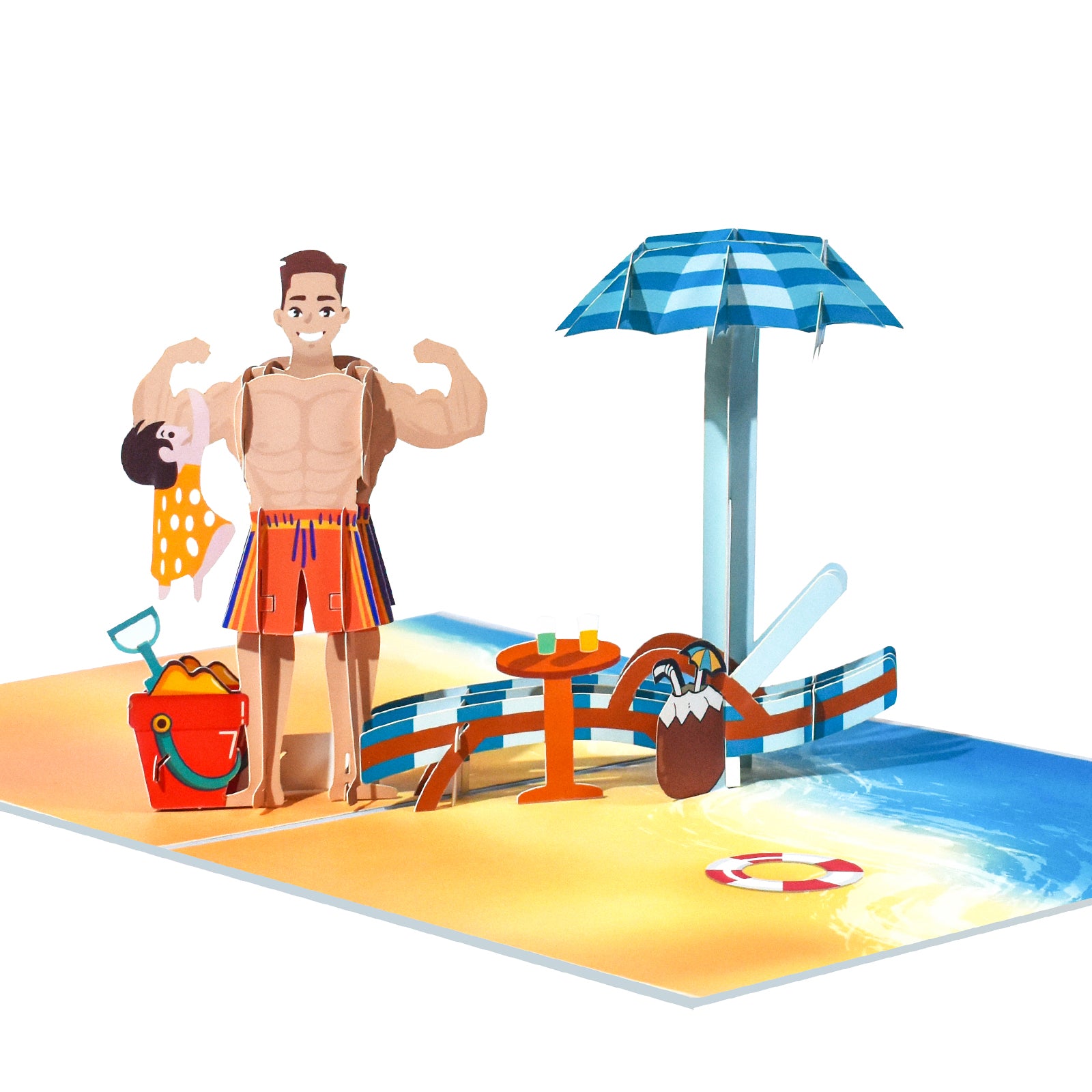 Pop-up Father's Day Father & Son 3D Greeting Cards