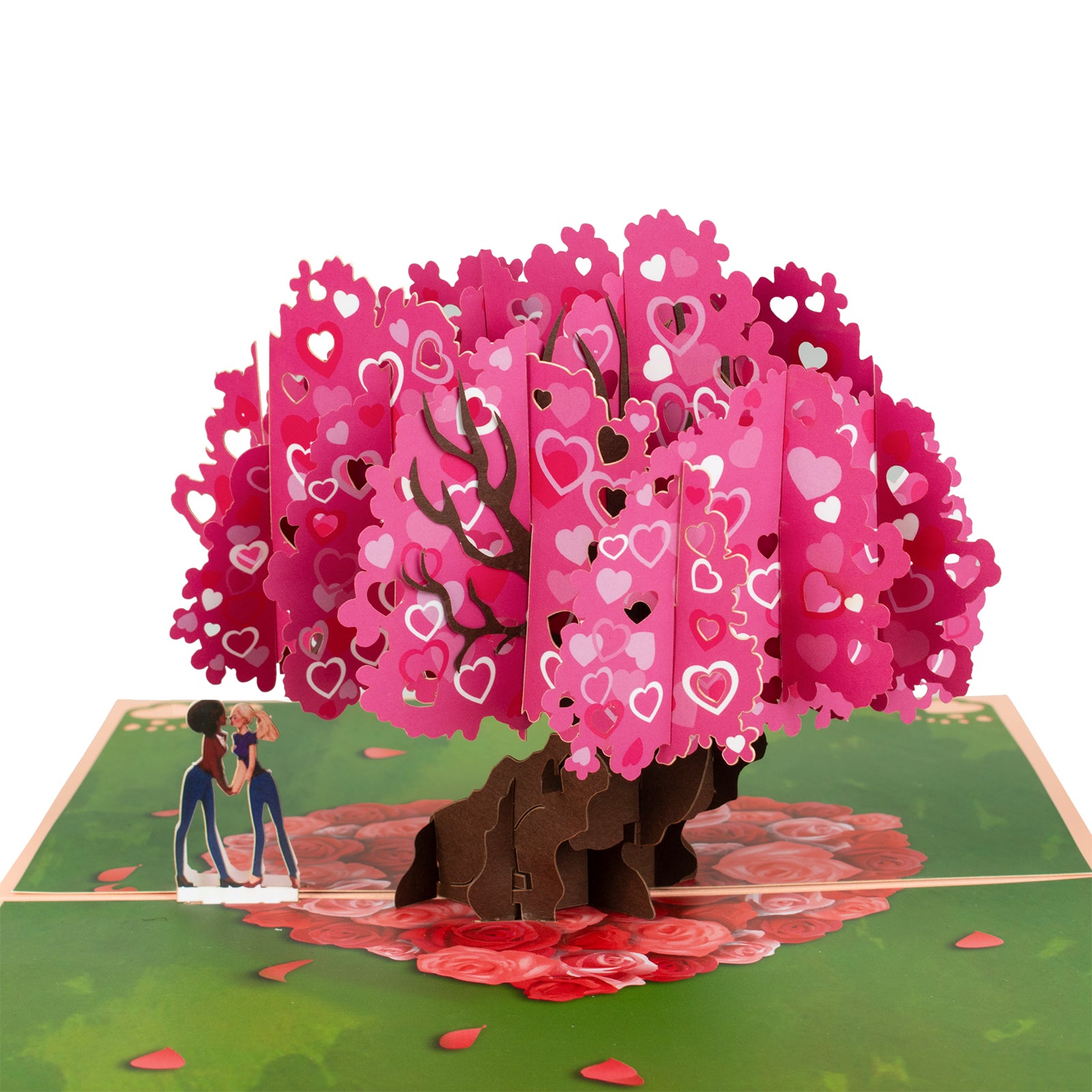3D Love Romance Pop Up Card for Lesbian Couple Anniversary, Valentine's Day