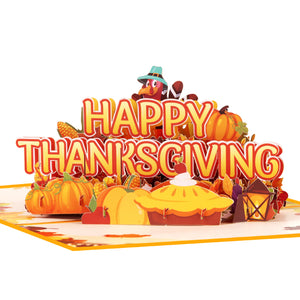 3D Pop Up Thanksgiving Card | Happy Thanksgiving Greeting Card with Envelope Magic Ants
