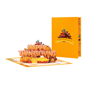 3D Pop Up Thanksgiving Card | Happy Thanksgiving Greeting Card with Envelope Magic Ants