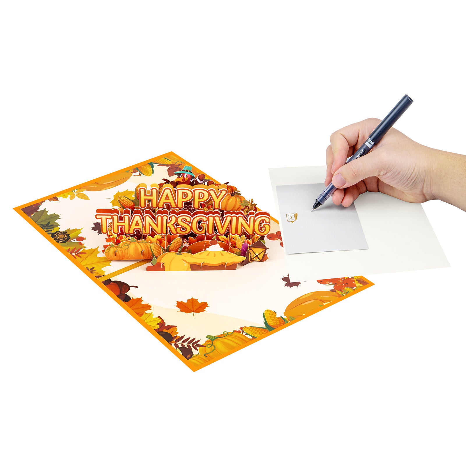3D Pop Up Thanksgiving Card | Happy Thanksgiving Greeting Card with Envelope Magic Ants
