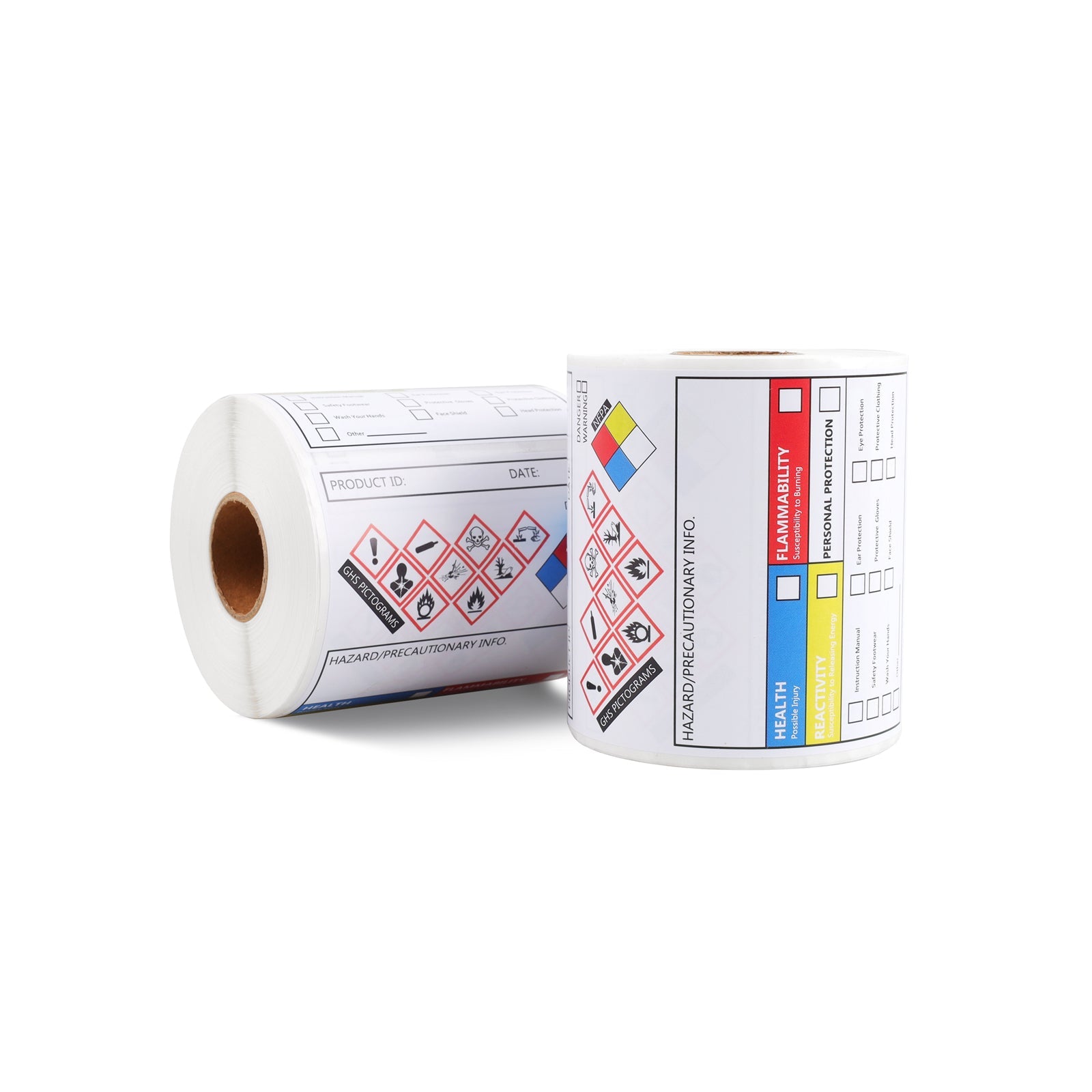 MSDS Stickers with GHS Pictograms HMIS & Hazard Compliant Secondary Containers, 250 Stickers Per Roll 3×4 Inch, SDS Labels for Chemical Safety Magic Ants
