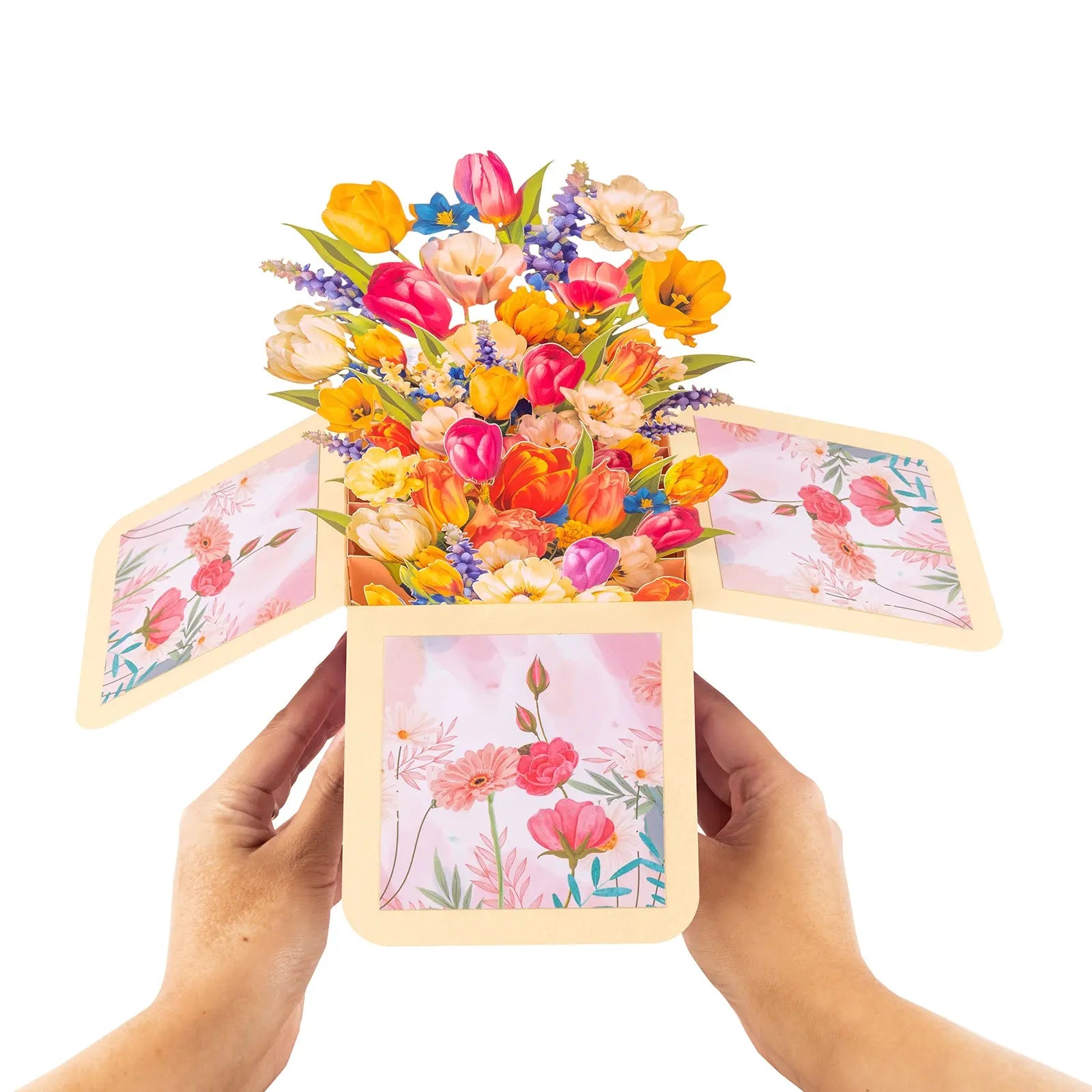 Pop-up Flowers Box Card - 3D Lavender Bouquet Box | Handmade 3D Card | Unique Gift for Mother's Day, Birthday, Anniversary, Any Occasion Magic Ants