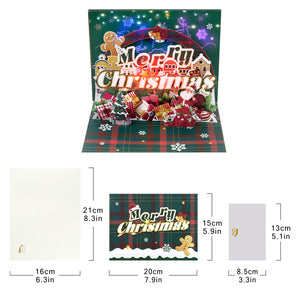 3D Musical Christmas Pop Up Card | Merry Christmas with Gingerbread Man Magic Ants