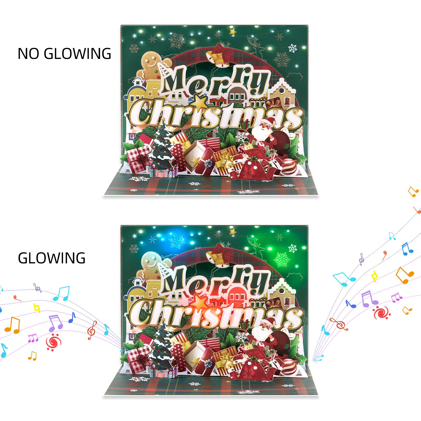 3D Musical Christmas Pop Up Card | Merry Christmas with Gingerbread Man Magic Ants
