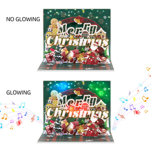 3D Musical Christmas Pop Up Card | Merry Christmas with Gingerbread Man Magic Ants