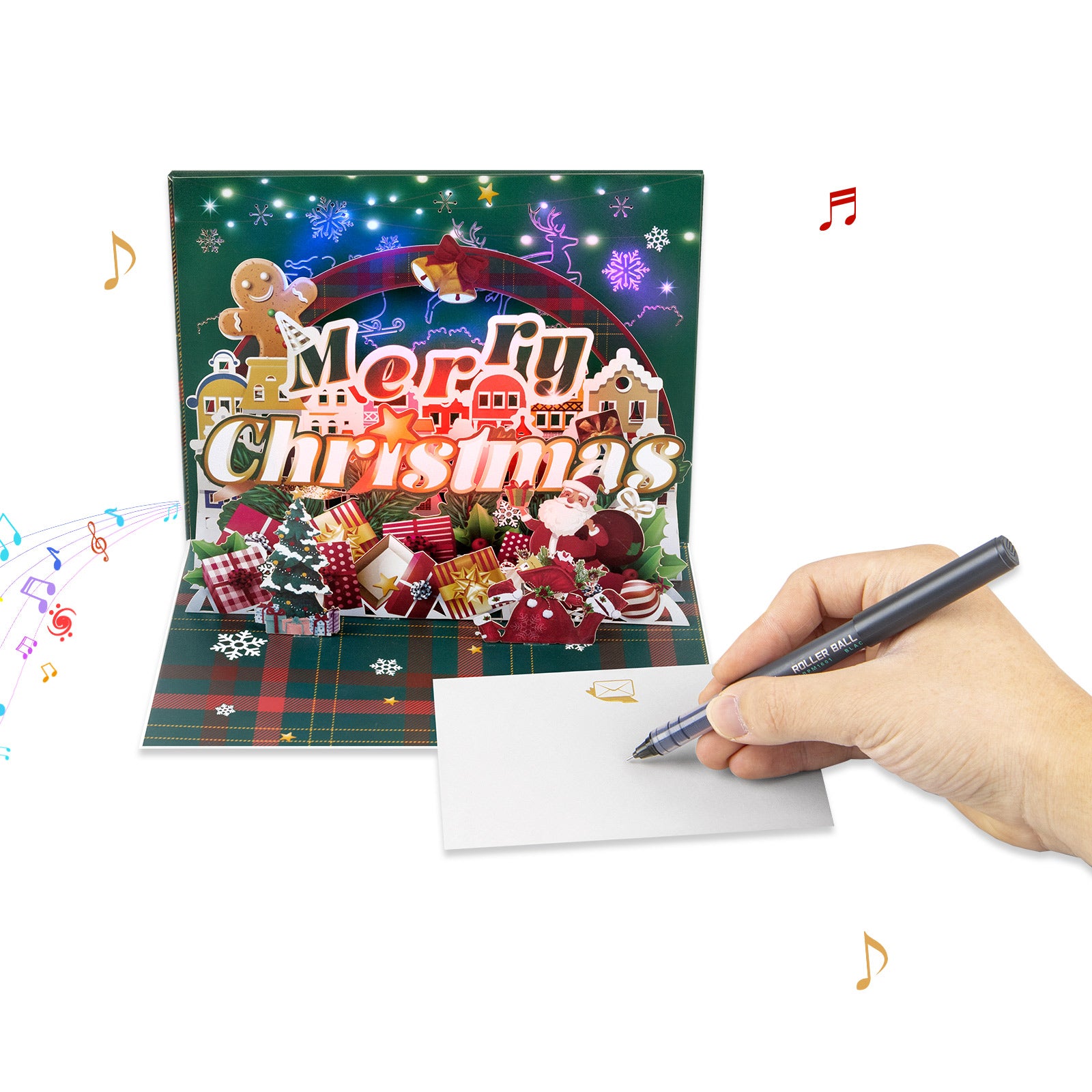 3D Musical Christmas Pop Up Card | Merry Christmas with Gingerbread Man Magic Ants