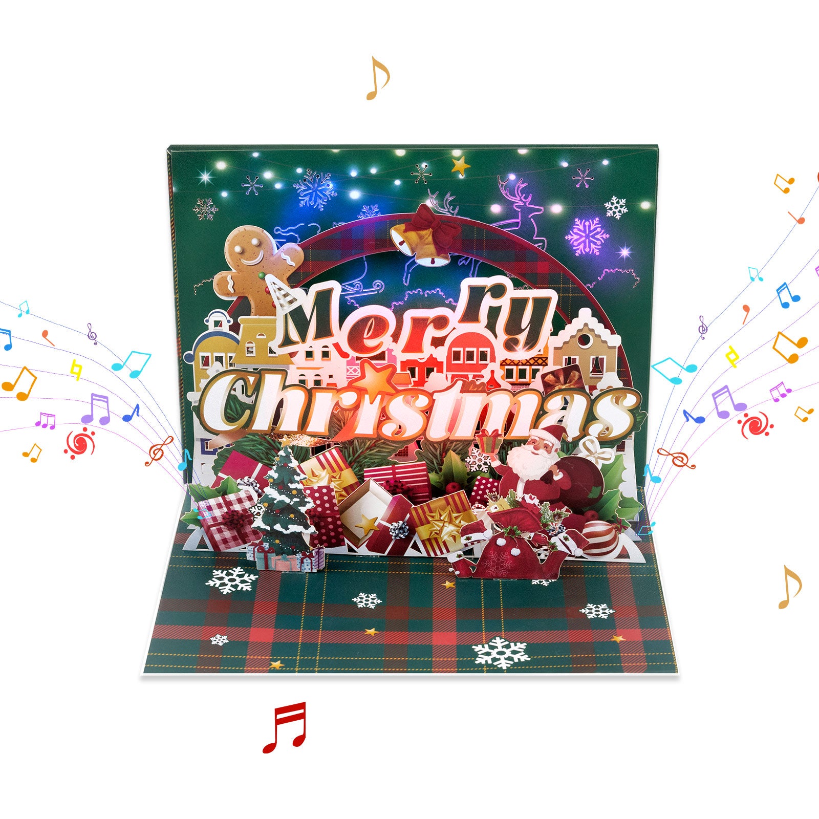 3D Musical Christmas Pop Up Card | Merry Christmas with Gingerbread Man Magic Ants