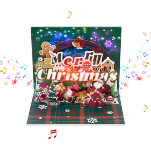 3D Musical Christmas Pop Up Card | Merry Christmas with Gingerbread Man Magic Ants