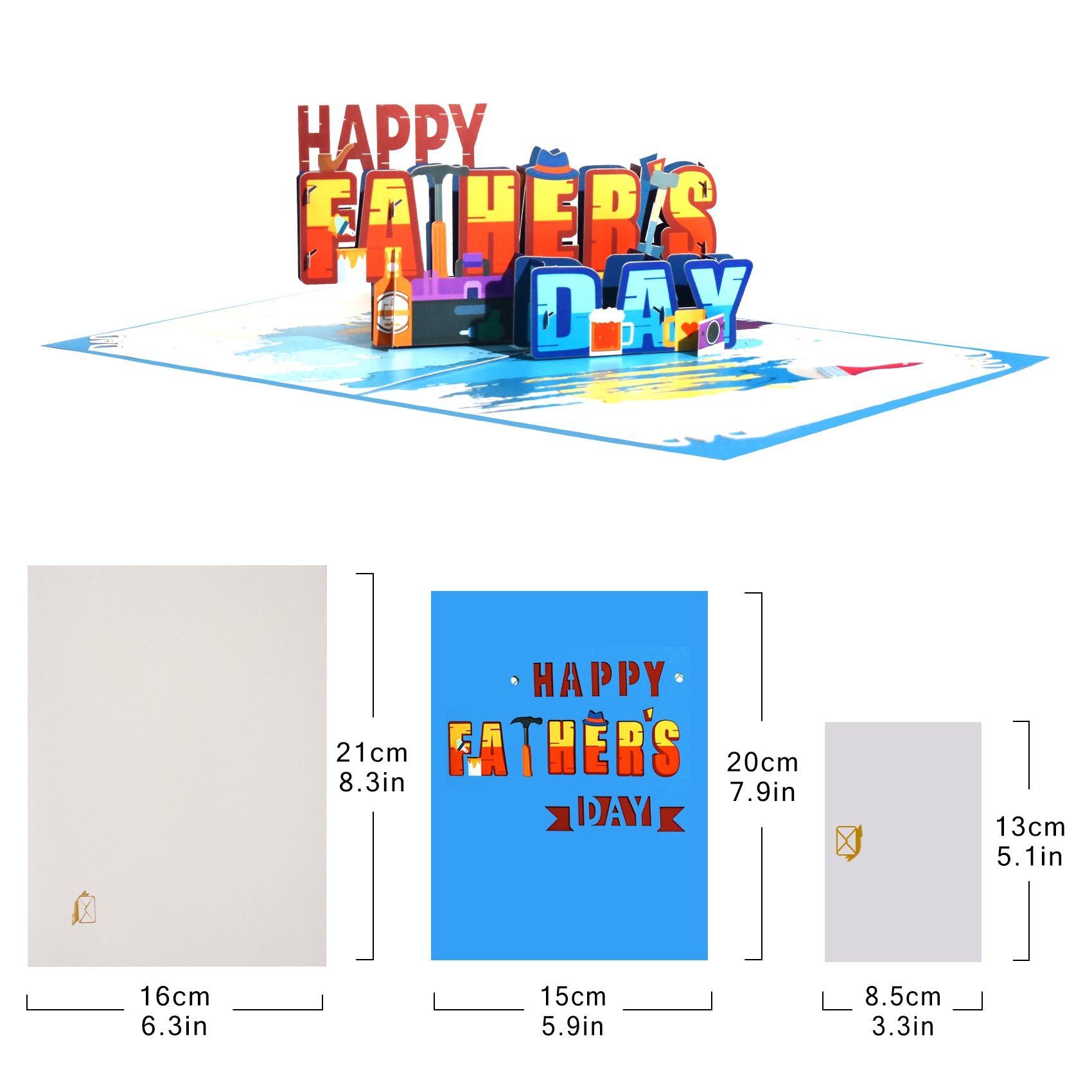 3D Happy Father's Day Pop-up Card