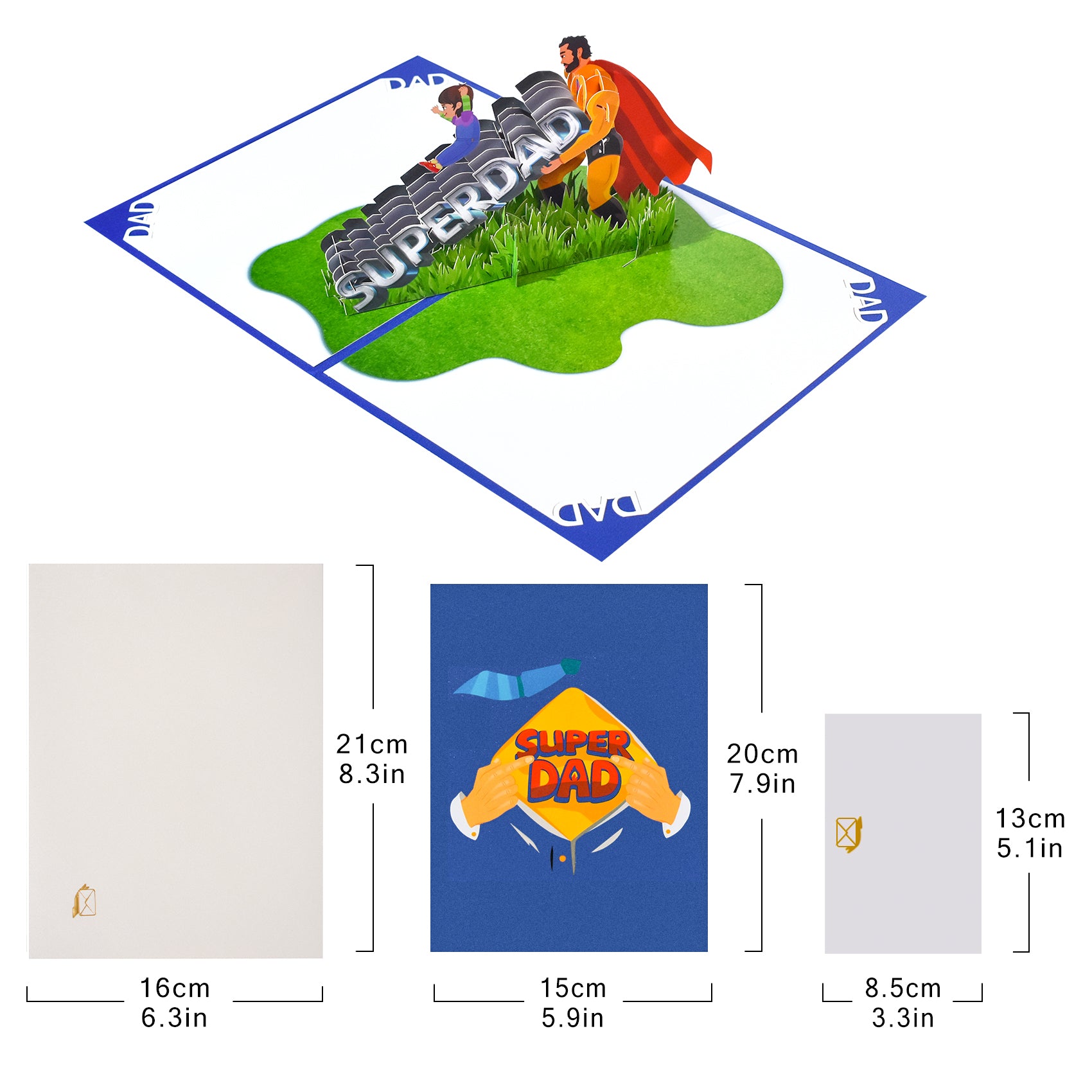 Super Dad 3D Pop Up Father's Day Card
