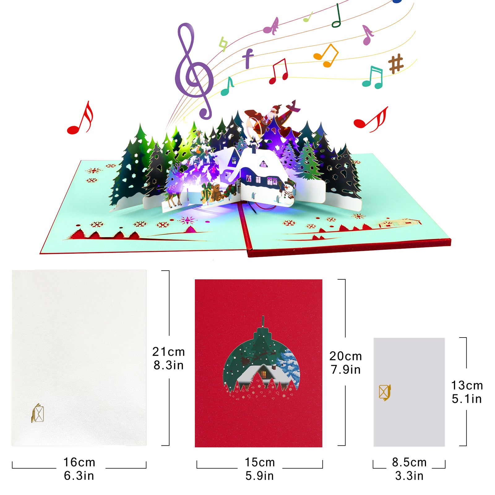 Musical 3D Christmas Pop Up Card